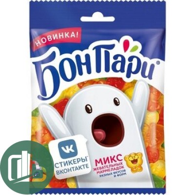 Бон пари мармелад стикеры 75гр 1/15