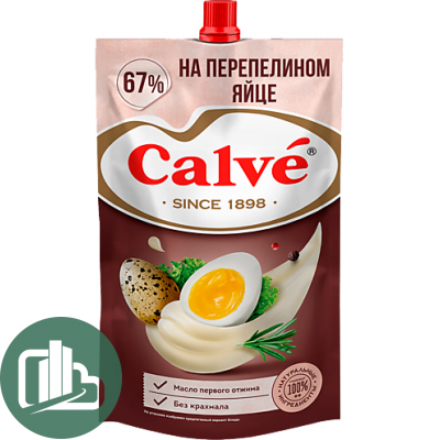 Майонез Calve с перепелиным яйцом 67% 400гр 1/24
