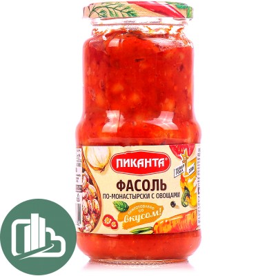 Пиканта Фасоль по-монастырски с овощами 530гр 1/6