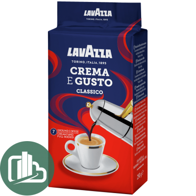 Кофе молотый Ловаца Крем густо 250гр 1/6