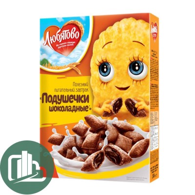Подушечки с шок-орех начинкой 200гр 1/9 (Любятово)