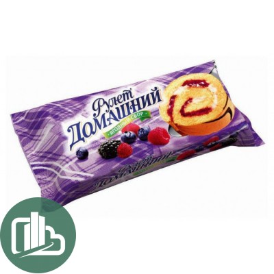 Рулет Домашний 150гр Ягодный сбор 1/15