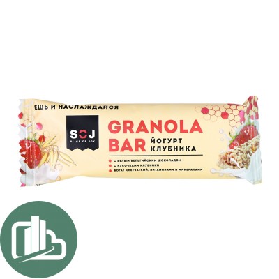 Бат. Злаковый Granola Bar йогурт клубника 40 гр 1/12
