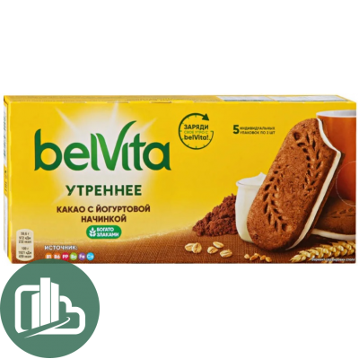 Юбилейное 250гр Утреннее сэндвич какао йогурт Bel Vita 1/20