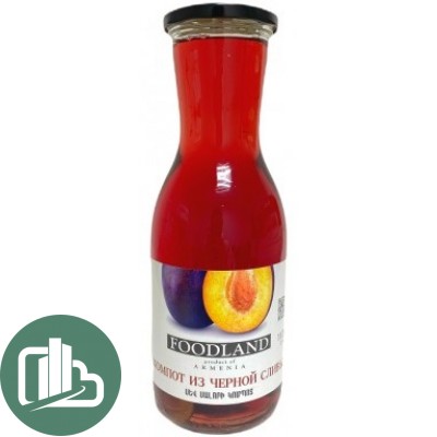 FOODLAND Компот из Чёрной Сливы 1100мл 1/6