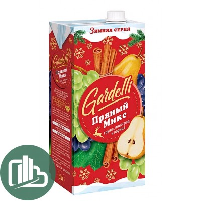 Сок GARDELLI Зимний Груша-Виноград-корица 1л 1/12