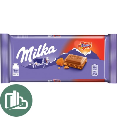 Милка 100гр Daim 1/22 (альпийский шоколад с кусочками карамели) (Импорт)