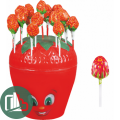 КИСЛИЦА Леденцы на палочке 14гр Клубничка в клубнике 1/100 (6)