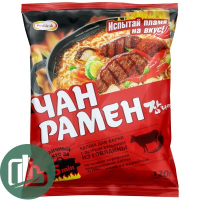 Доширак Чан Рамён 120гр с острой говядиной 1/20