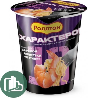 Ролтон Лапша в стак. 70гр со вкусом Вареной креветки к пиву 1/24