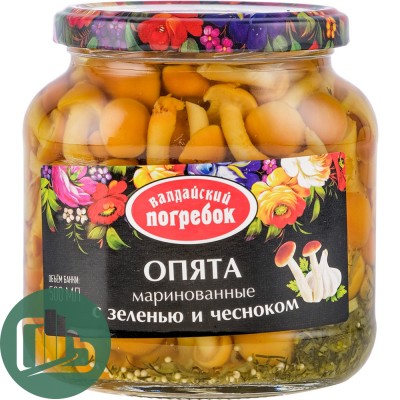 Валд Погр Грибы опята мар с зеленью и чесноком 500мл 1/8