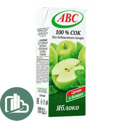 Сок АВС 0,2л Яблочный 1/27