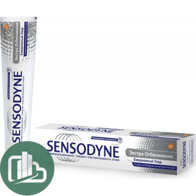 Зубная паста Sensodyne Экстра отбеливание, для чувствительных зубов, 75 мл