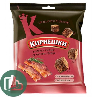 Яшкино Кириешки ржан 40гр бекон 1/60