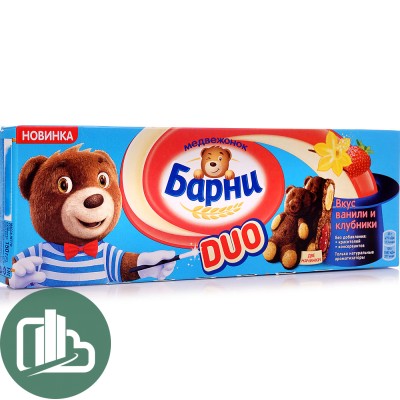 Бисквитник Барни клубника ваниль DUO 150 гр 1/20