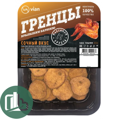 VIAN Гренцы 100гр с крылышками барбекю 1/20