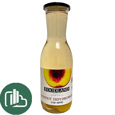 FOODLAND Компот Персиковый 1100мл 1/6