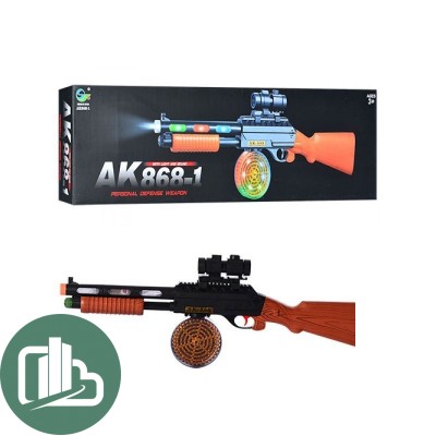 Автомат АК-868 свет.звук. в коробке 1шт