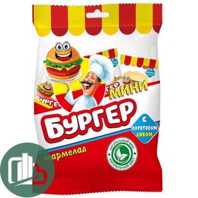 Мармелад Мини Бургер 90гр 1/10 (36)