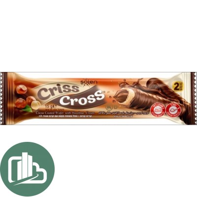 Вафельная трубочка CRISS CROSS шок ореховой начинкой в шок глазури 15г 1/24