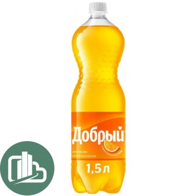 Добрый 1,5л Апельсин 1/9 ПЭТ