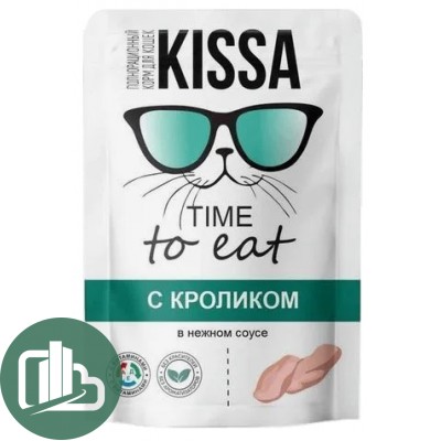 Кисса 75гр в соусе Корм для кошек Кролик 1/28