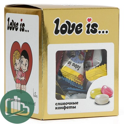 Жев. Конфеты Love is ассорти золото 105гр 1/24