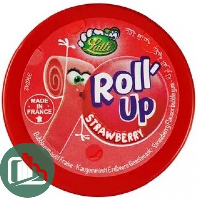 Табл Гум жев. резинка Lutti Roll Up Клубника 29гр 1/24