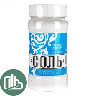 Соль Пищевая каменная Салина туба 500гр 1/10