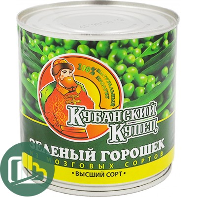 Горошек зел. "Кубанский купец"  425гр 1/12 ж/б