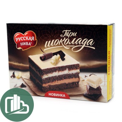 Торт "Русская Нива" Три шоколада 400гр 1/12