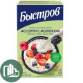 Нестле Быстров каша ассорти Молочное Клубника Малина 240гр 1/16