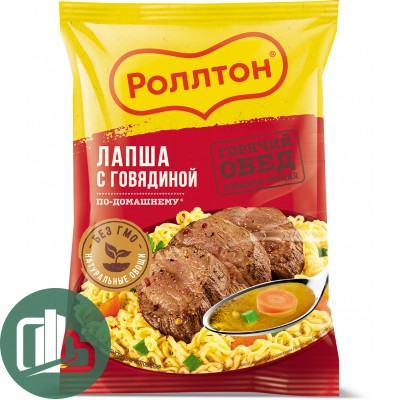 Ролтон Суп БП Лапша Говядина 85гр 1/40
