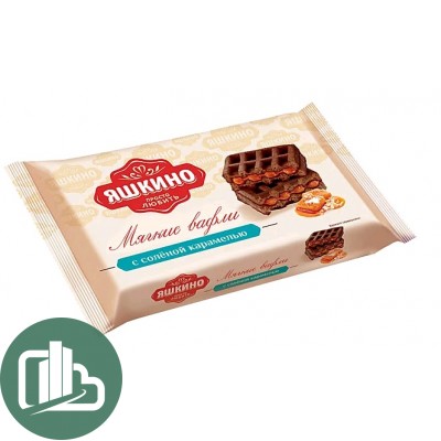 Мягкие вафли с солёной карамелью 40гр 1/72 Яшкино