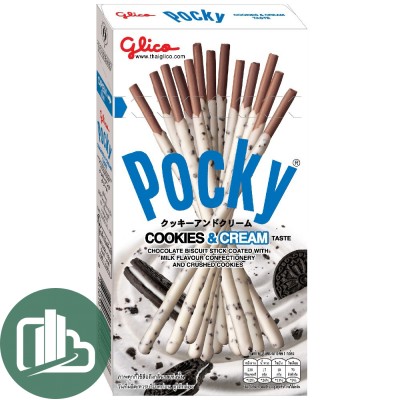 Шоколадные палочки Pocky 40гр Cookies&Cream 1/10