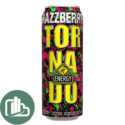 Торнадо энерг. напиток 0,45л 1/12 ж/б Razzberry