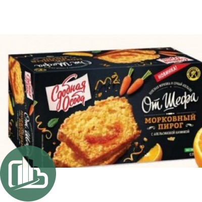 Пирог Морковный с апельсиновой начинкой 350гр 1/8 Черемушки