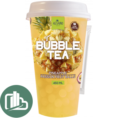Aziano Bubble Tea со вкусом Ананаса и Джус болами со вкусом Мараауйи 450мл 1/12