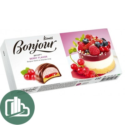 Десерт Bonjour суфле 232гр Со вкусом ягоды 1/9