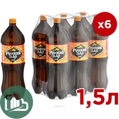 Квас Русский дар 1,5л 1/6