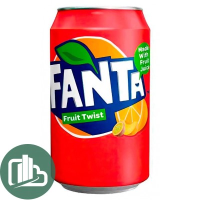 Фанта 0,33л Fruit Twist (апельсин/персик/яблоко/маракуйя) 1/24 Великобритания