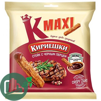Яшкино Кириешки Maxi 50гр+25мл Шашлык+кетчуп 1/32