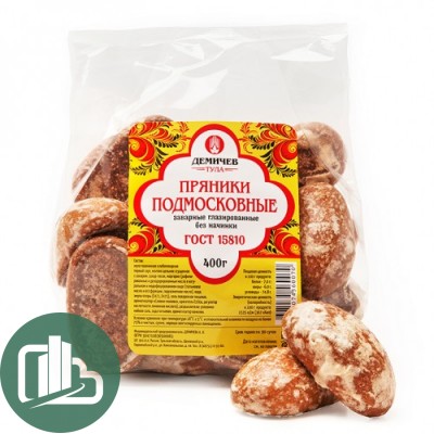 Пряники Подмосковные 400гр 1/14 (Щекино, Демичев)