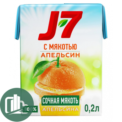 Сок J7 0,2л Апельсин 1/27