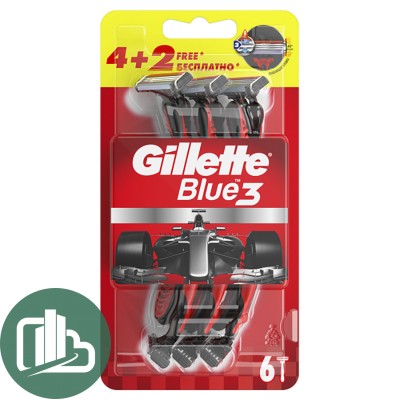 Gillette blue3 4шт 1/6