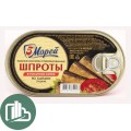 5 Морей Шпроты 175гр в томатном соусе 1/24 