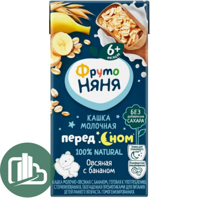 Фруто Няня 0,2л 1/18 Каша Молочная Овсяная с бананом 