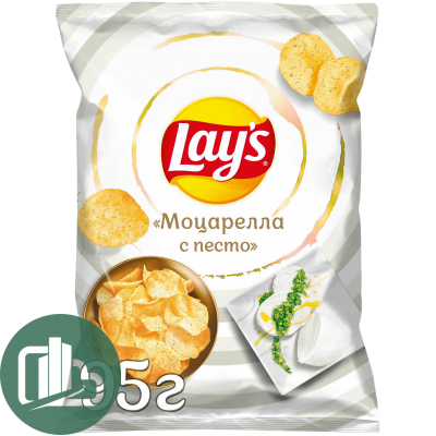 Лейс 70гр 1/25 Нежная моцарелла с песто