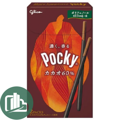 Шоколадные палочки Pocky 30гр горький 60% 1/10 Япония 