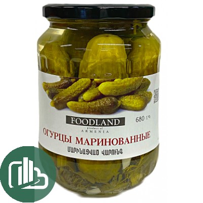 FOODLAND Огурцы Маринованные 680мл 1/6 